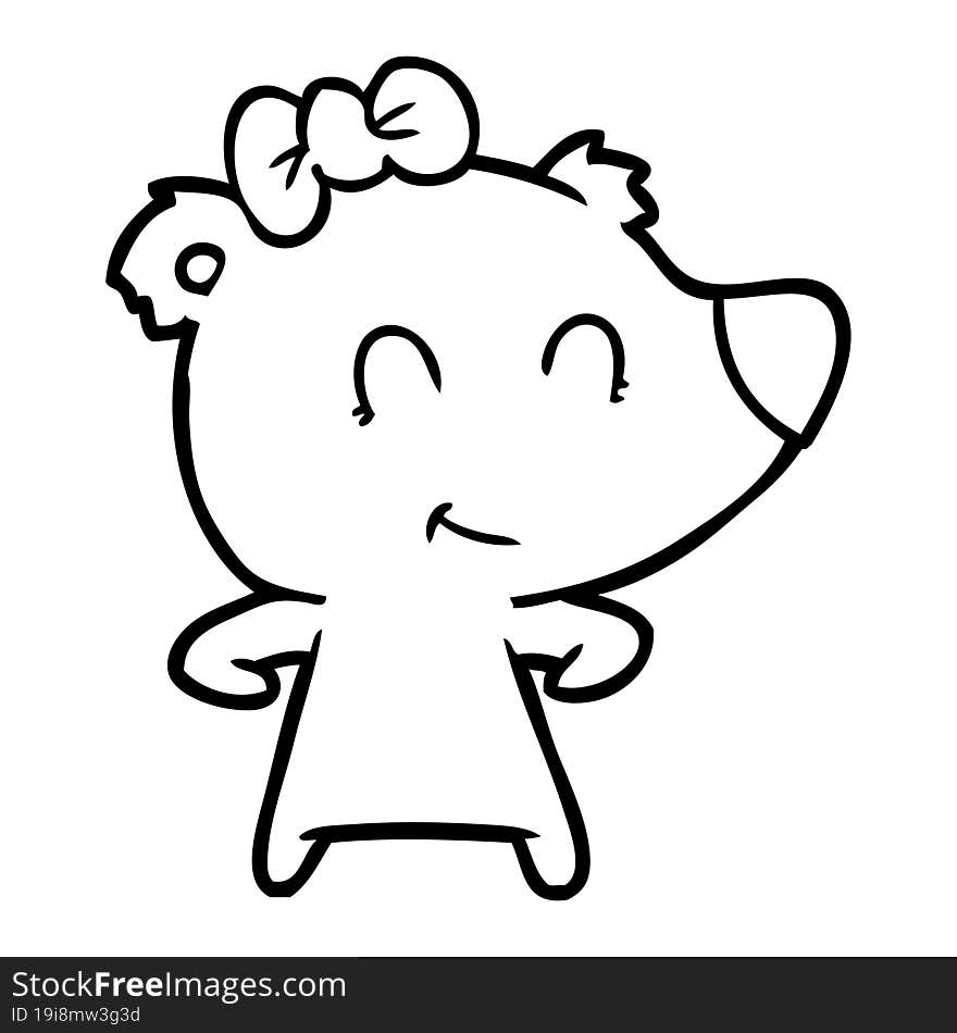 female bear cartoon. female bear cartoon