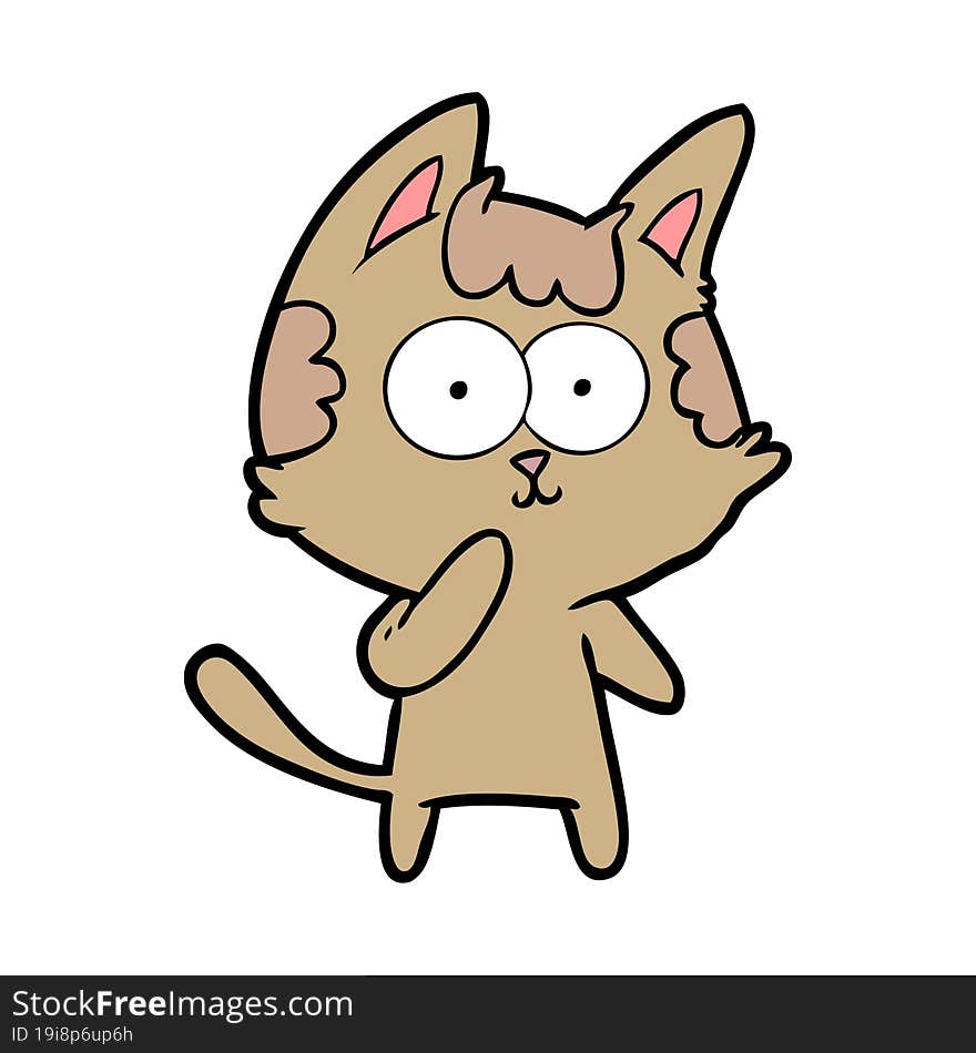 cartoon cat considering. cartoon cat considering