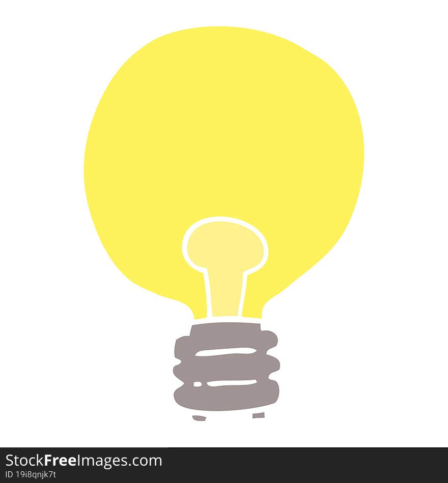 cartoon doodle light bulb