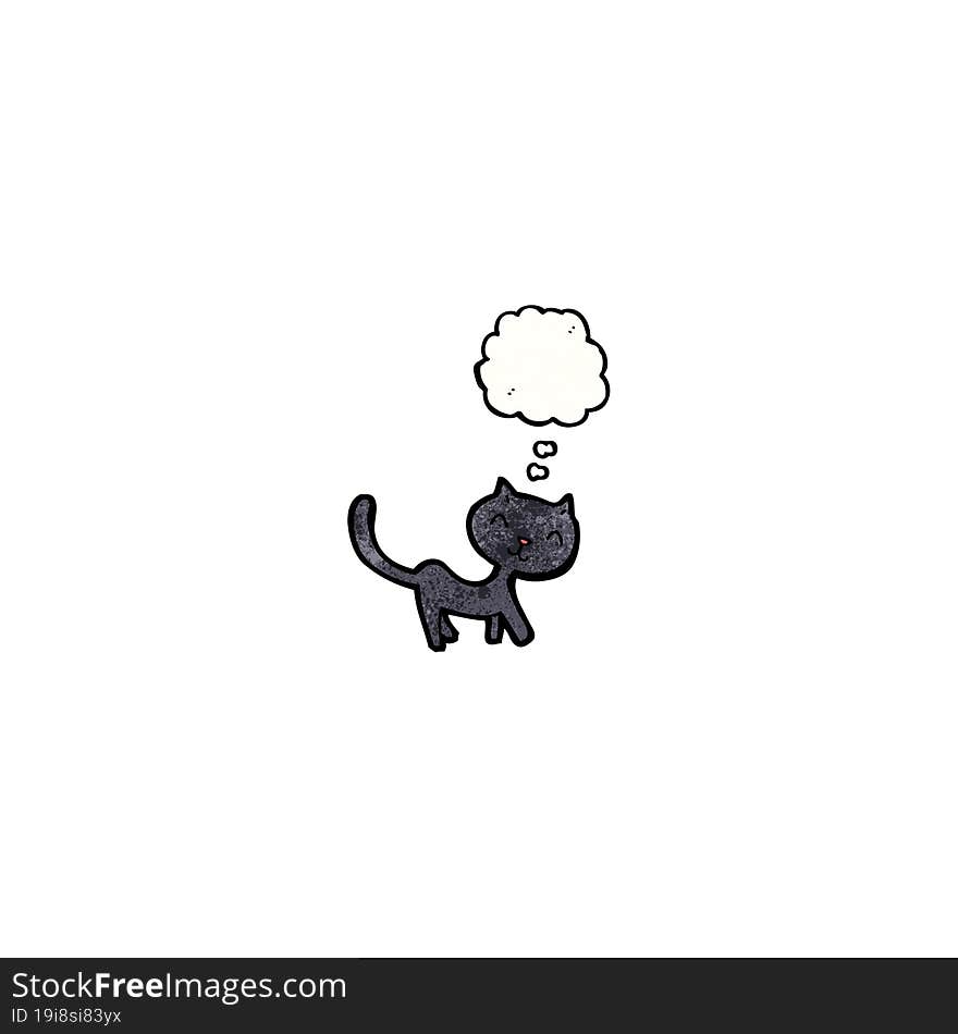 little black cat cartoon