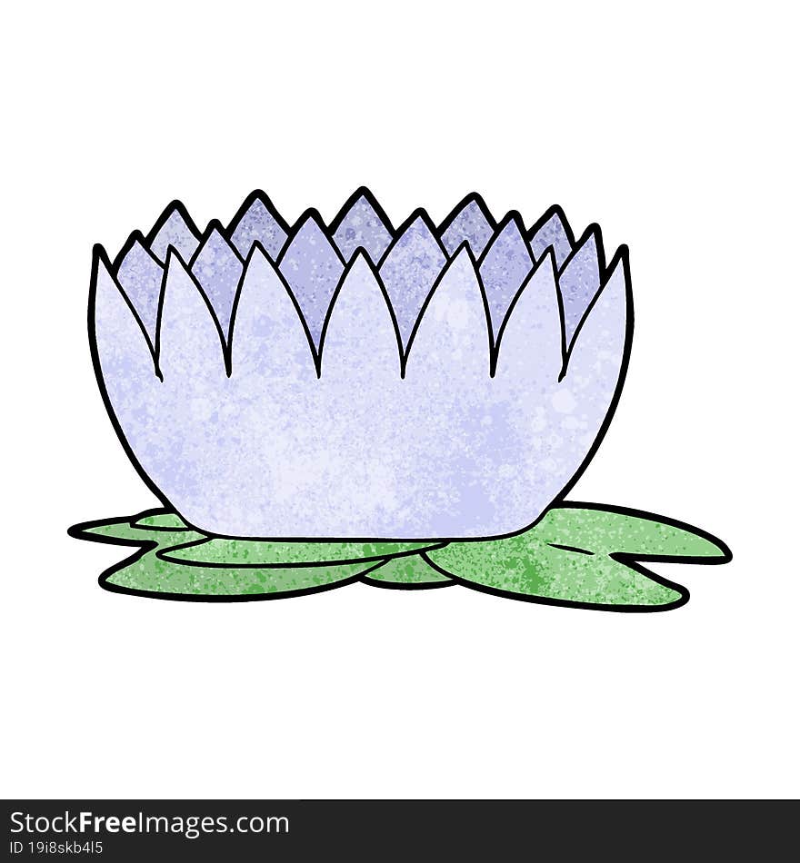 cartoon waterlily. cartoon waterlily