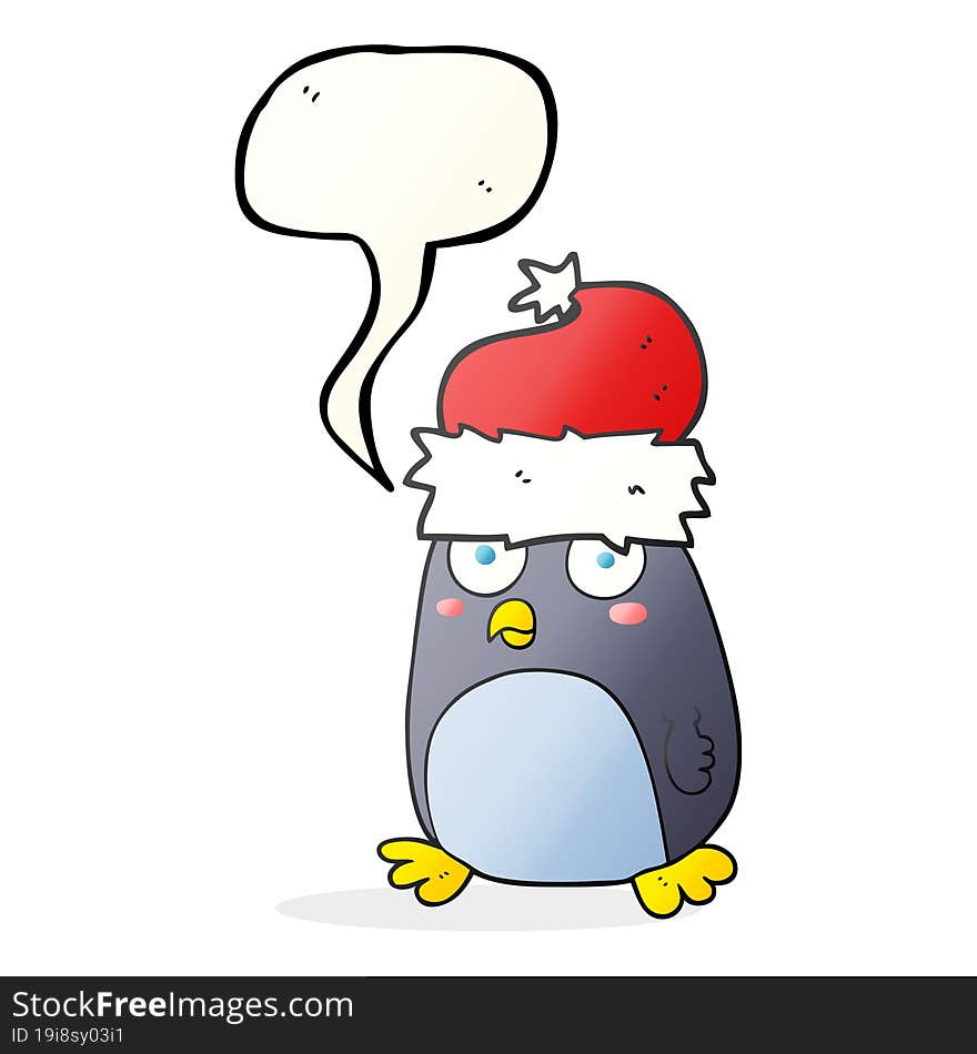 speech bubble cartoon penguin