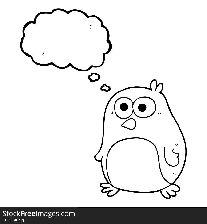 Thought Bubble Cartoon Bird