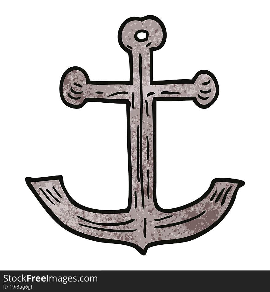 cartoon doodle ships anchor