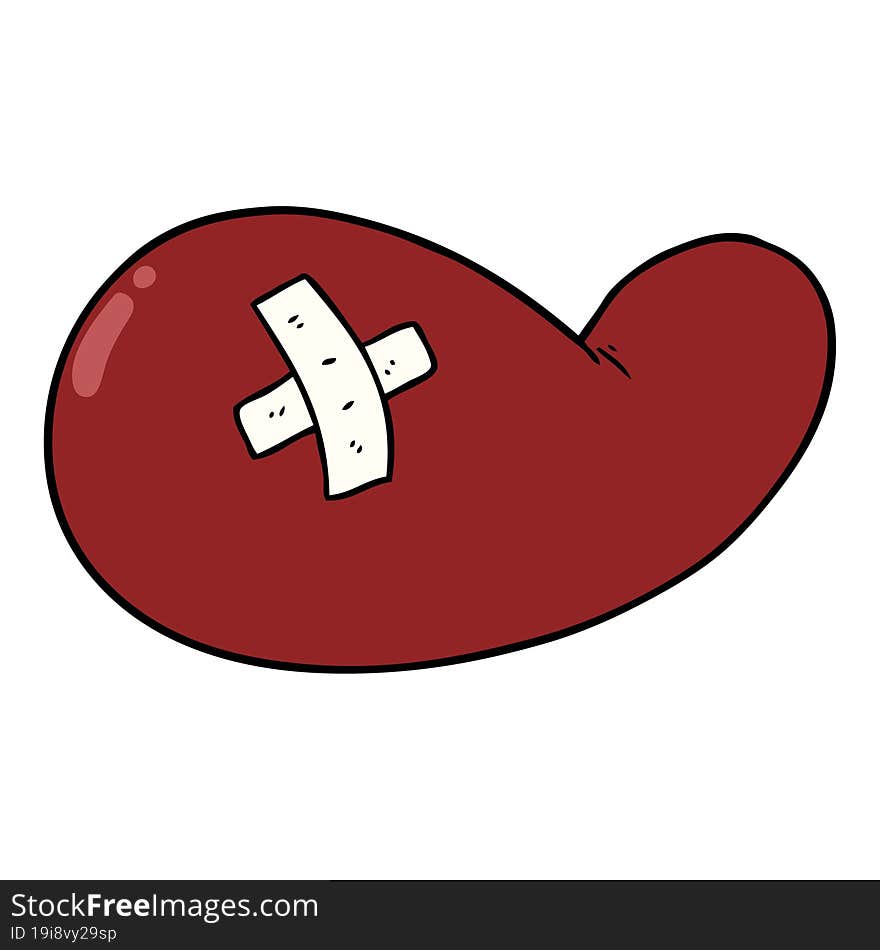 cartoon injured gall bladder. cartoon injured gall bladder