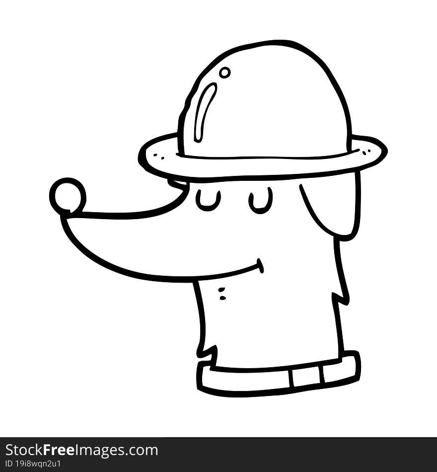 cartoon dog wearing hat