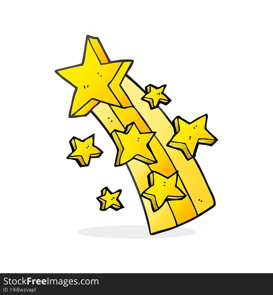 cartoon shooting star