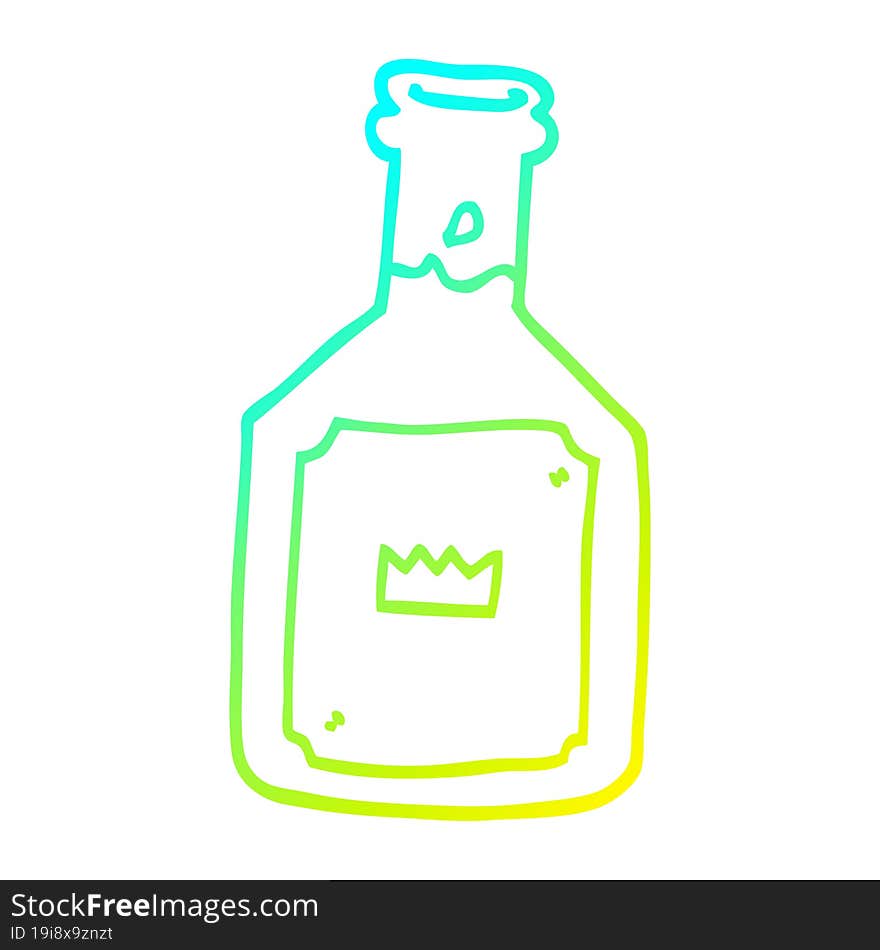 cold gradient line drawing cartoon alcoholic drink