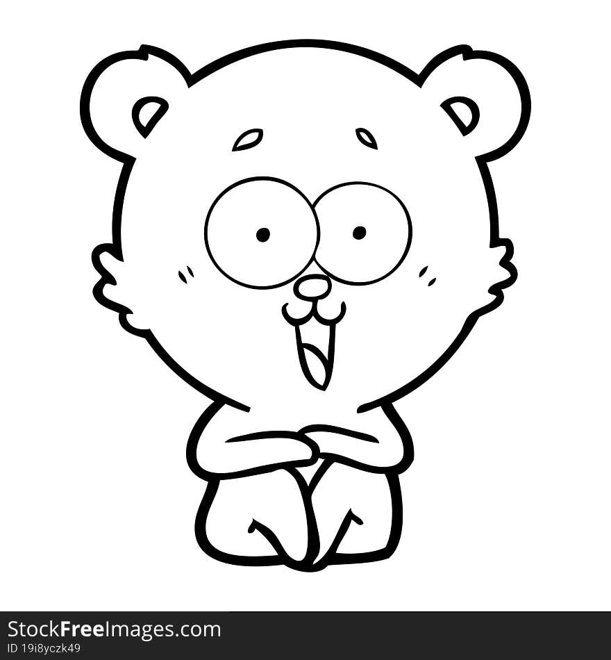 laughing teddy  bear cartoon. laughing teddy  bear cartoon