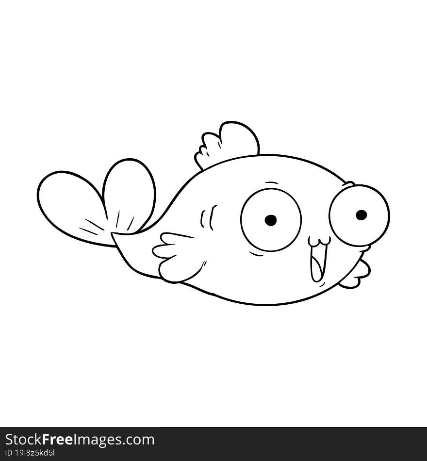 happy goldfish cartoon. happy goldfish cartoon