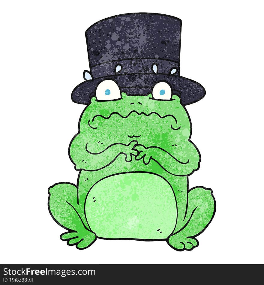 textured cartoon wealthy toad