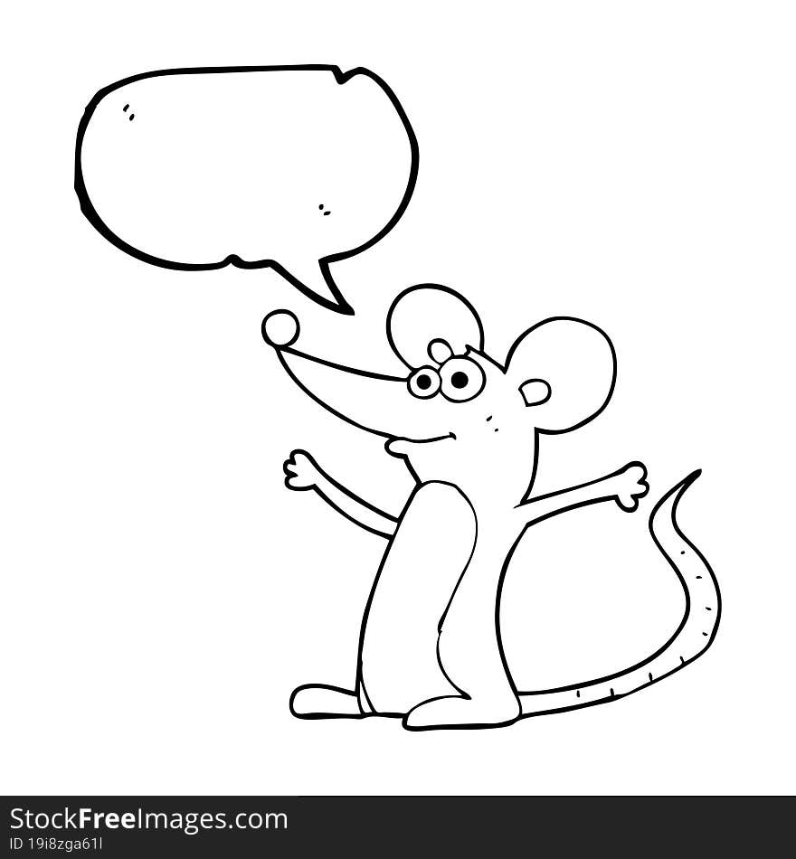 speech bubble cartoon mouse