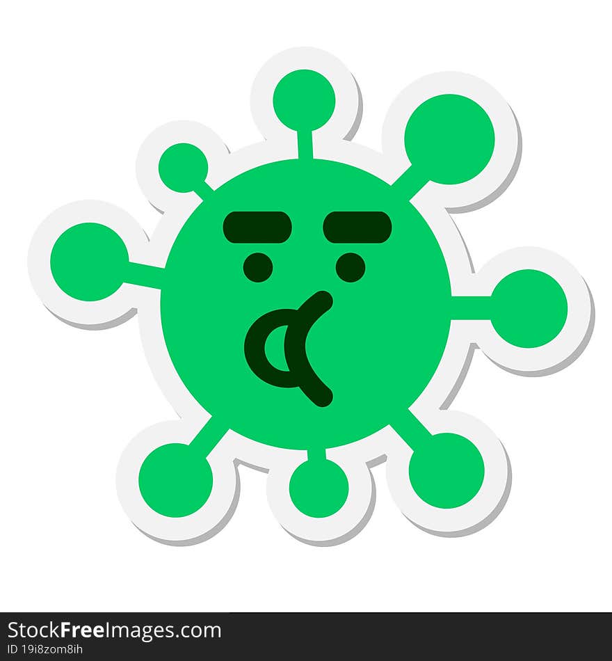 talking virus sticker