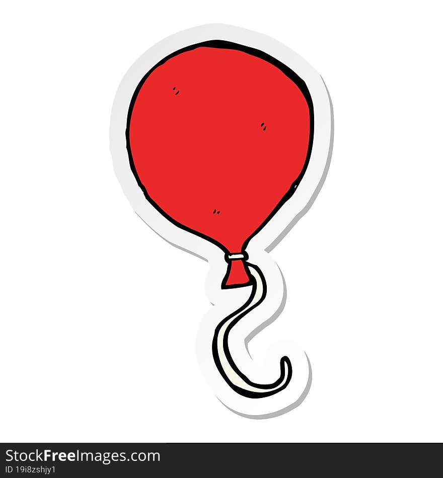 sticker of a cartoon balloon