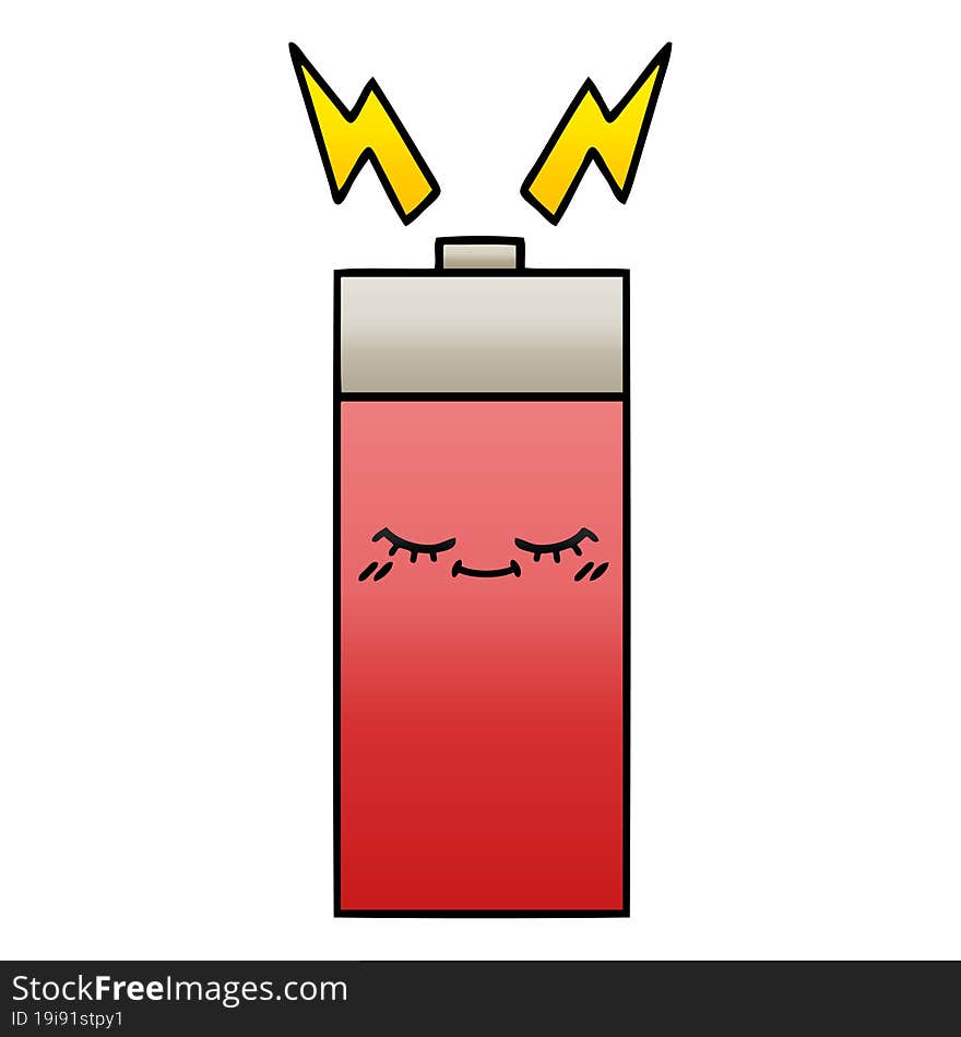 gradient shaded cartoon of a battery