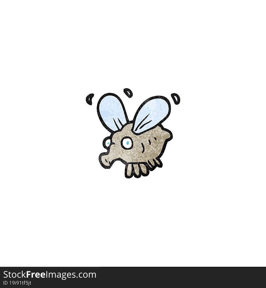 textured cartoon fly