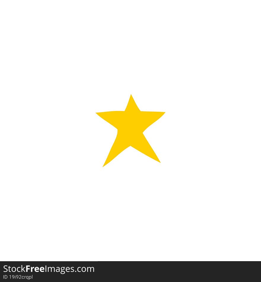 flat color style cartoon star symbol