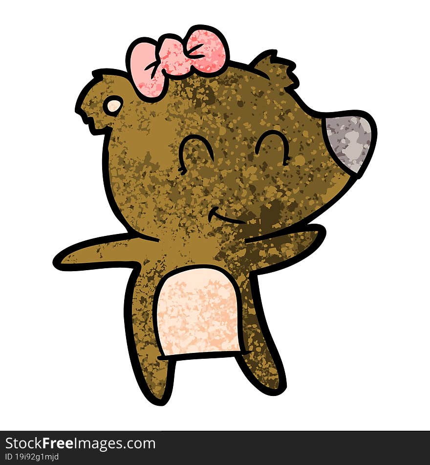 female bear cartoon. female bear cartoon