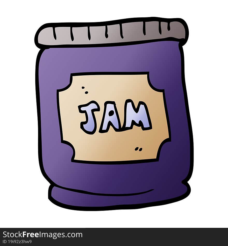 cartoon doodle jam pot