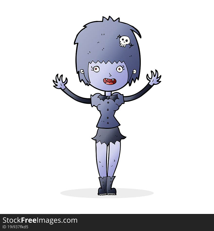 Cartoon Vampire Girl