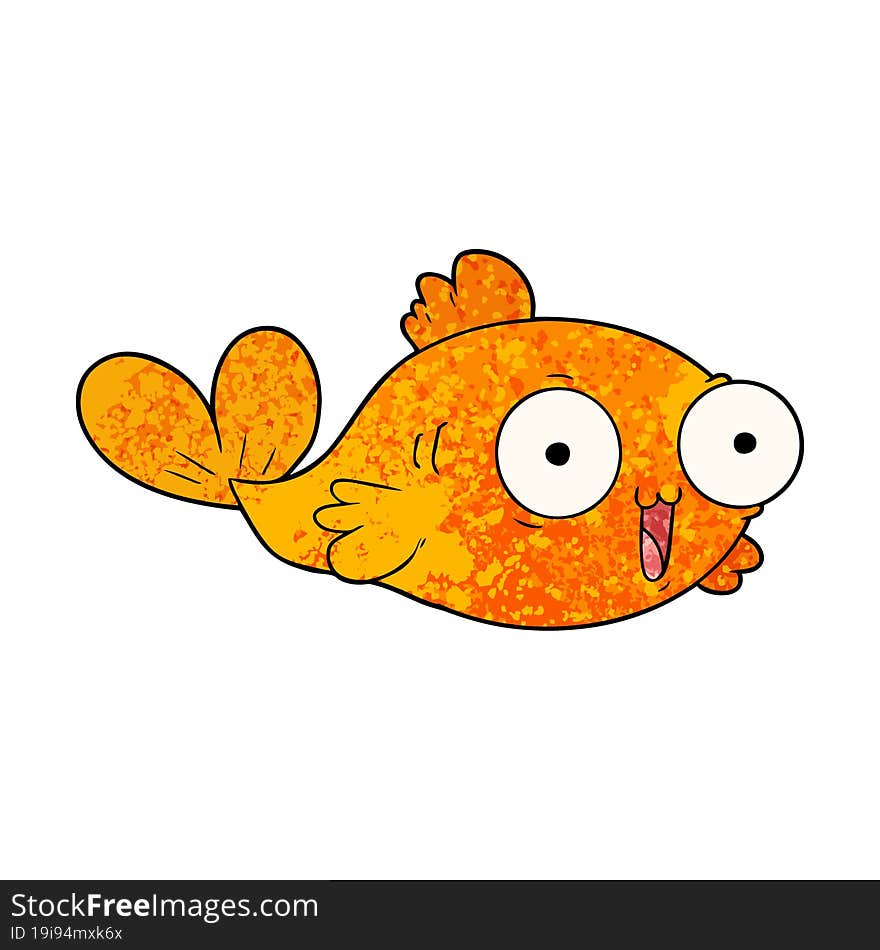 happy goldfish cartoon. happy goldfish cartoon