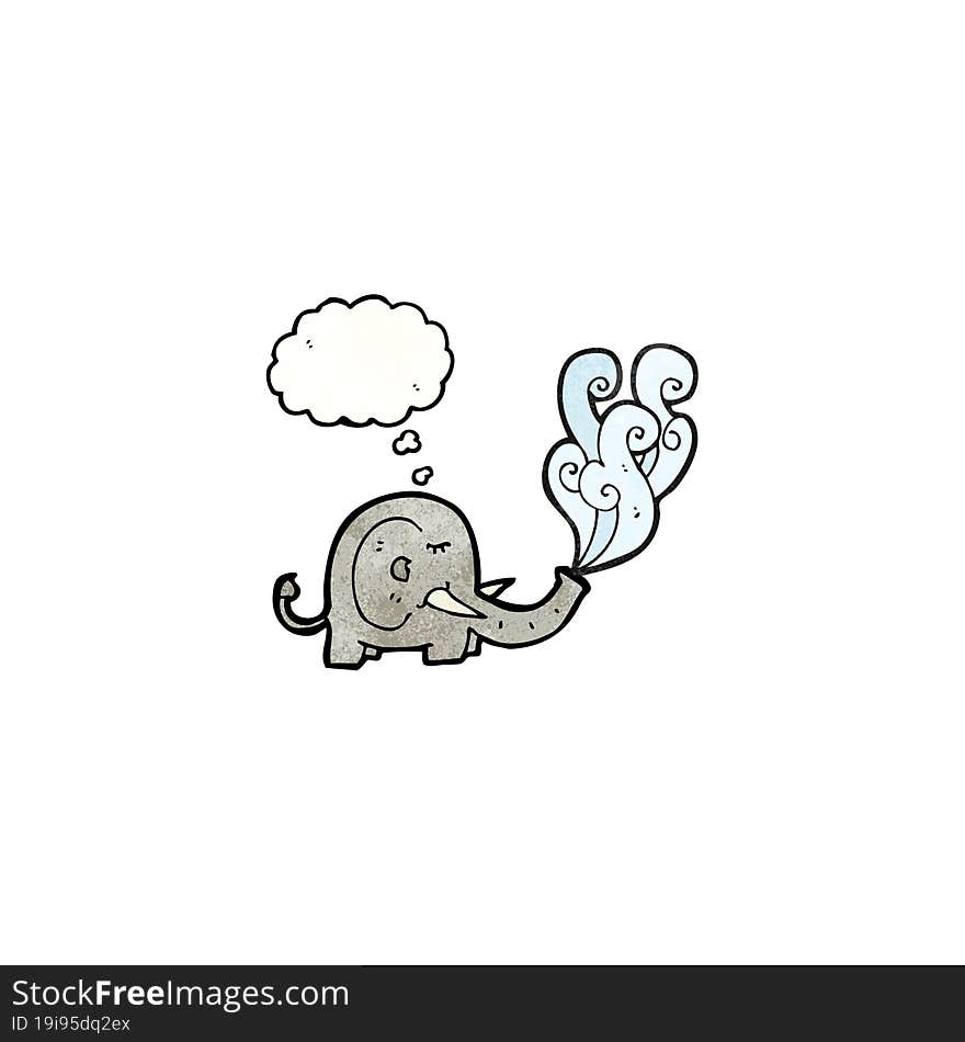 cartoon elephant with thought bubble