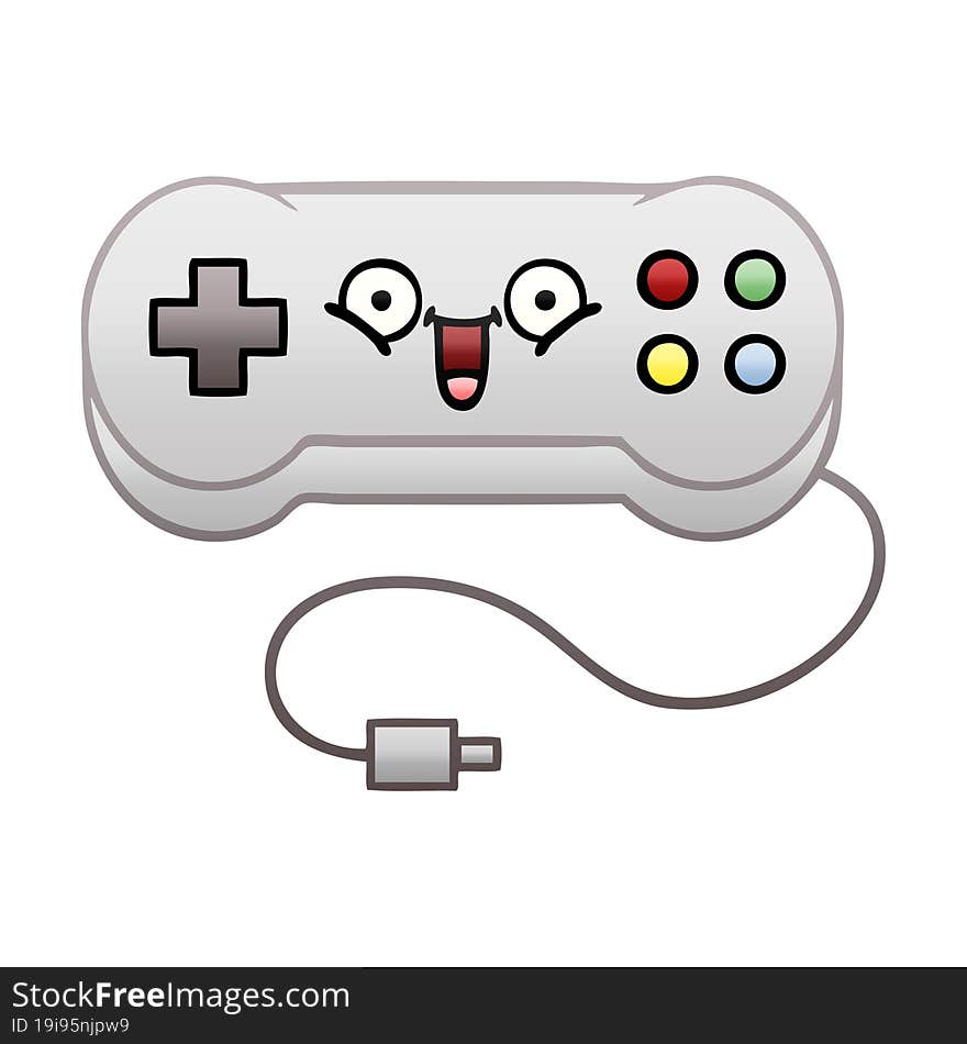 gradient shaded cartoon game controller