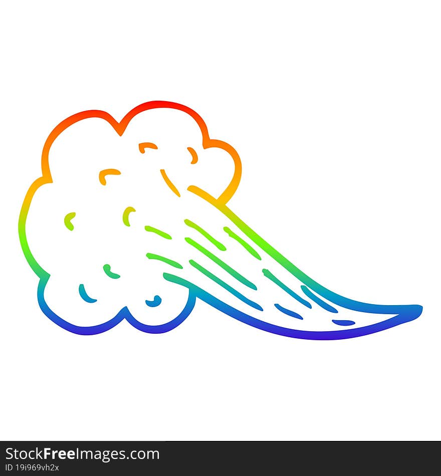 rainbow gradient line drawing cartoon expression bubble