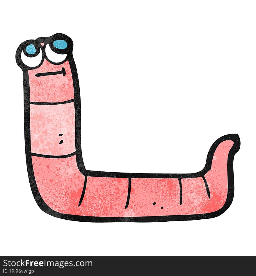 textured cartoon worm