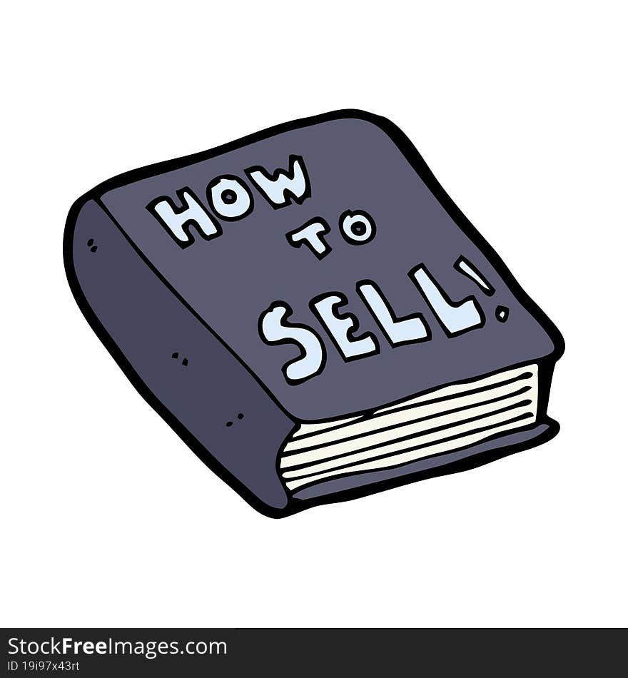 cartoon how to sell book