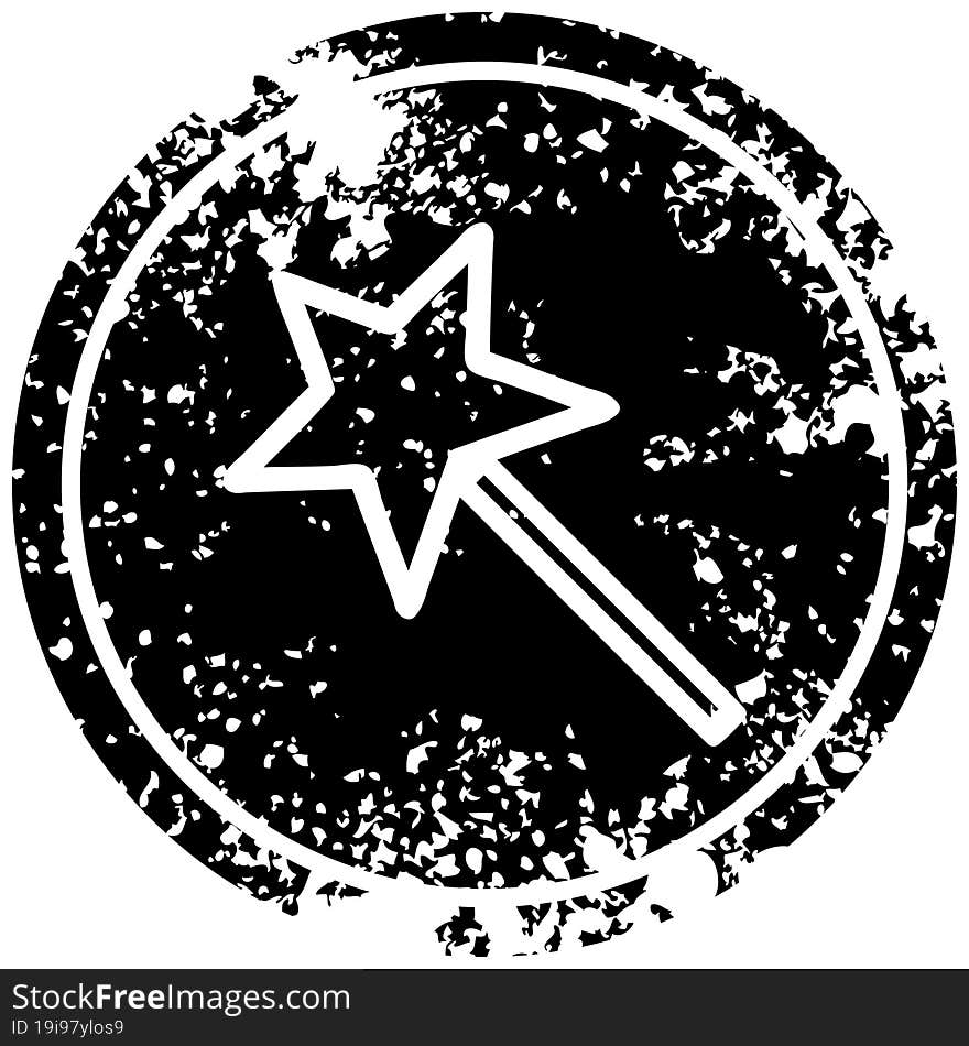 Magic Wand Distressed Icon