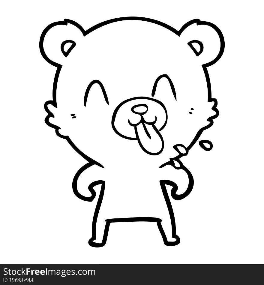 rude cartoon bear. rude cartoon bear