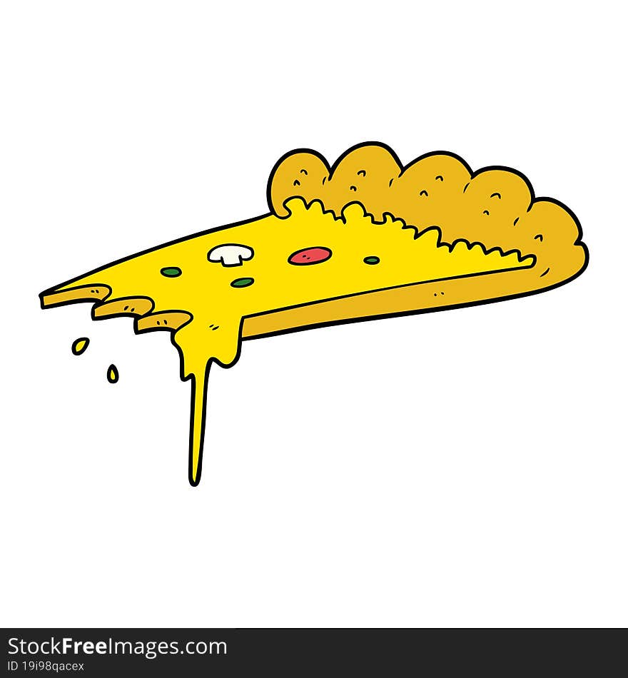 cartoon slice of pizza. cartoon slice of pizza