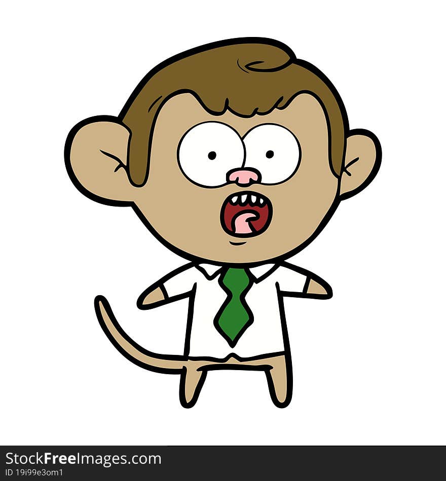 cartoon monkey businessman. cartoon monkey businessman