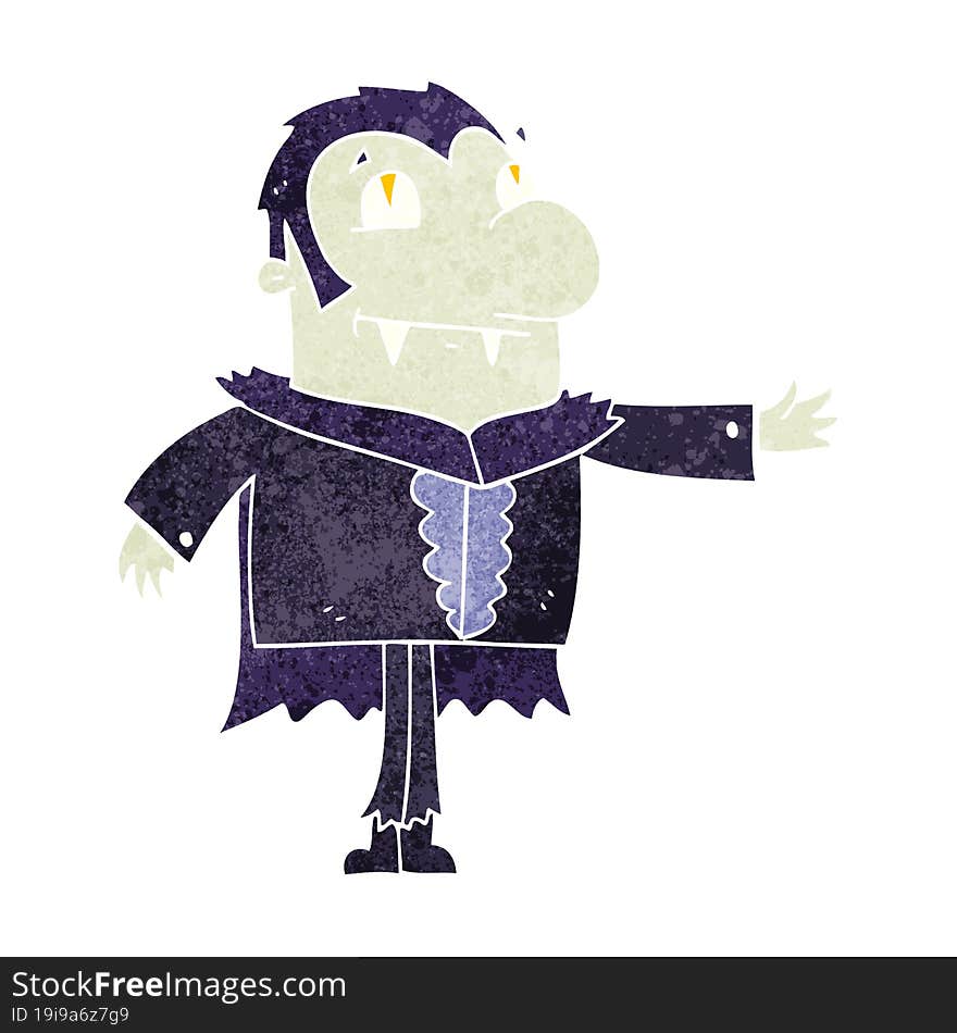 Retro Cartoon Vampire