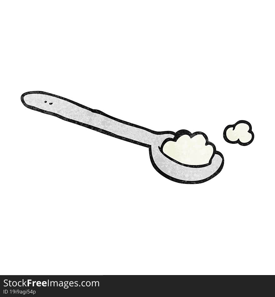 textured cartoon teaspoon of salt