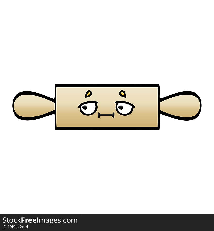 gradient shaded cartoon of a rolling pin