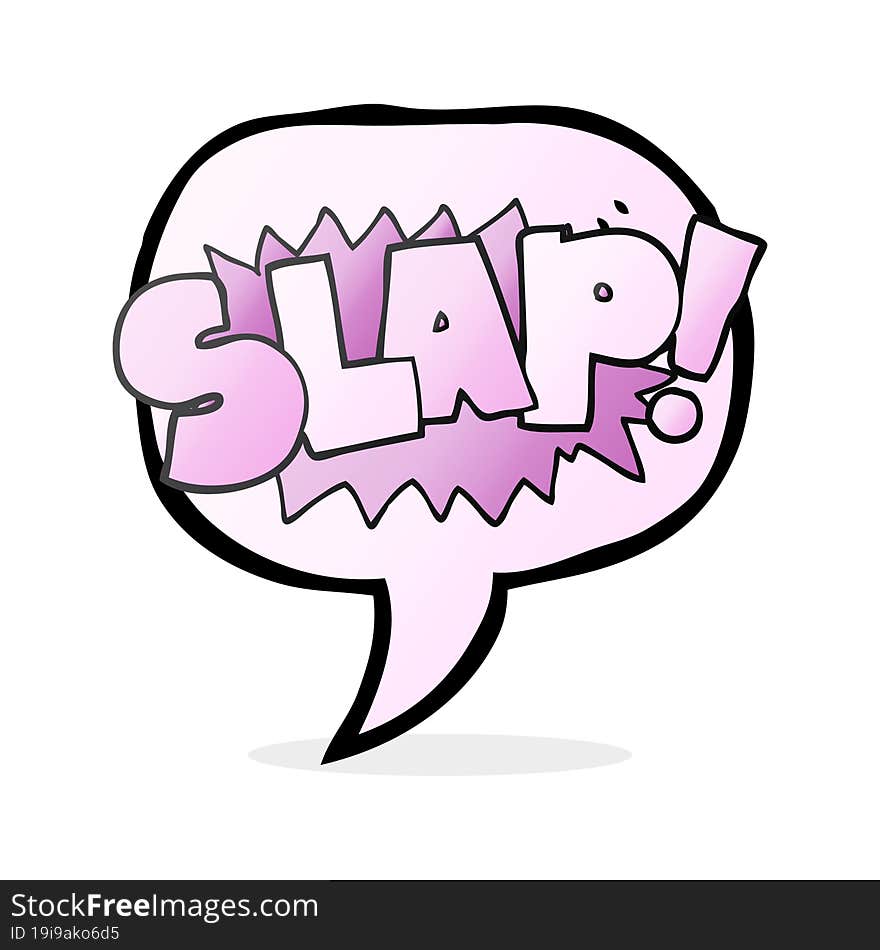 speech bubble cartoon slap symbol