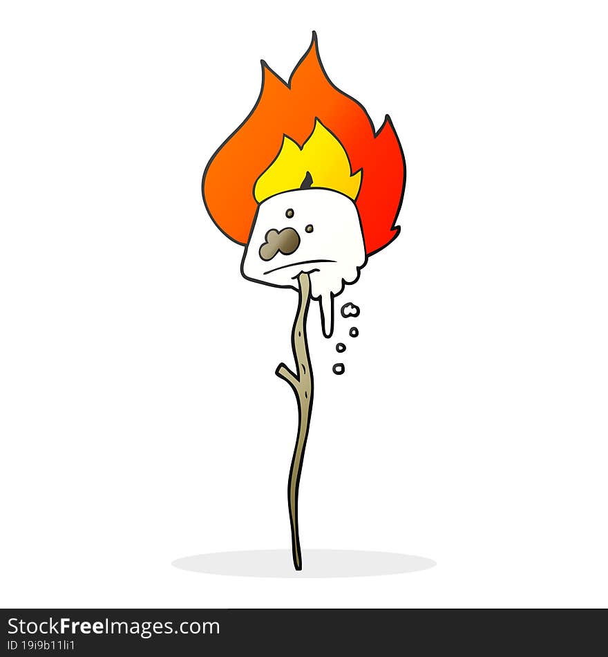 Cartoon Toasted Marshmallow