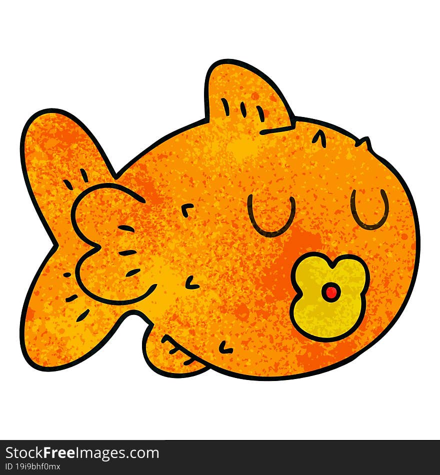 hand drawn quirky cartoon fish. hand drawn quirky cartoon fish