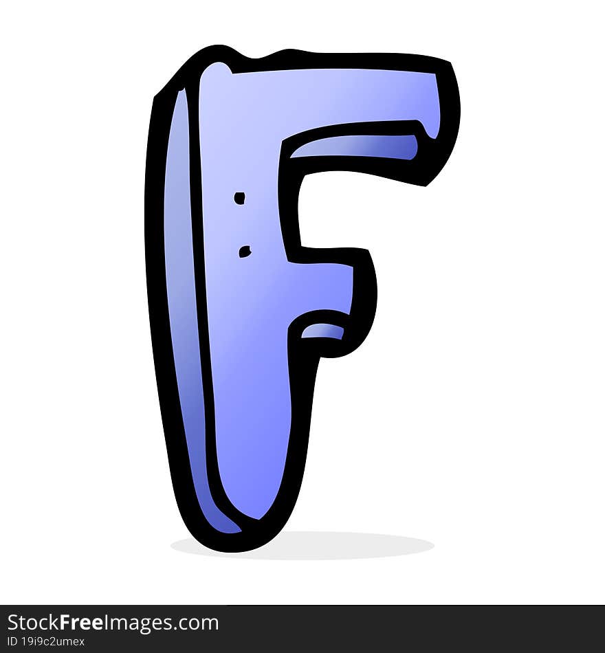 cartoon letter F