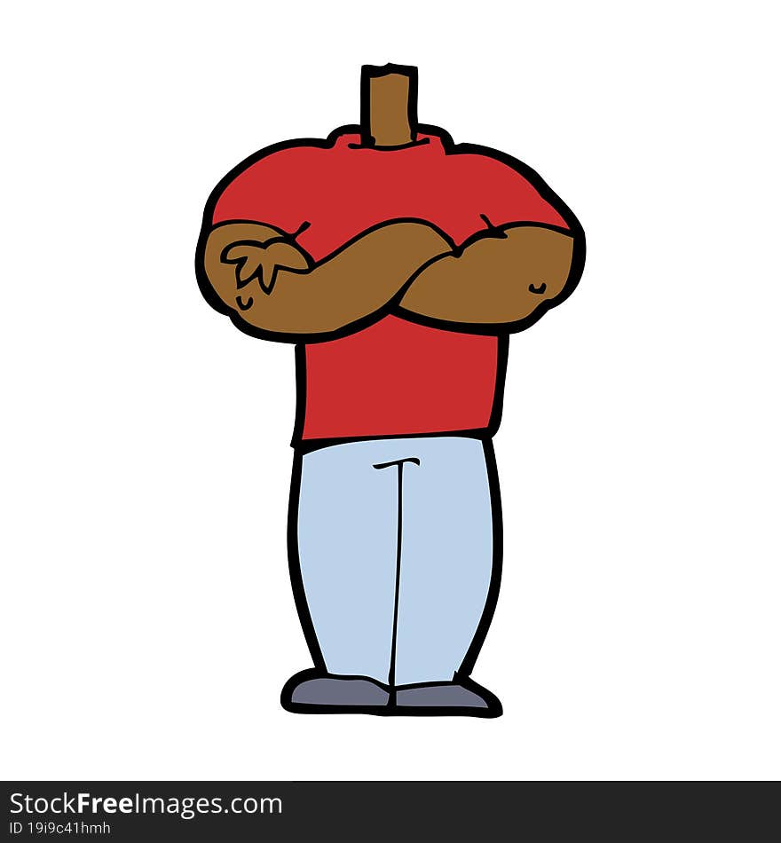 cartoon body with folded arms  (mix and match cartoons or add own photos