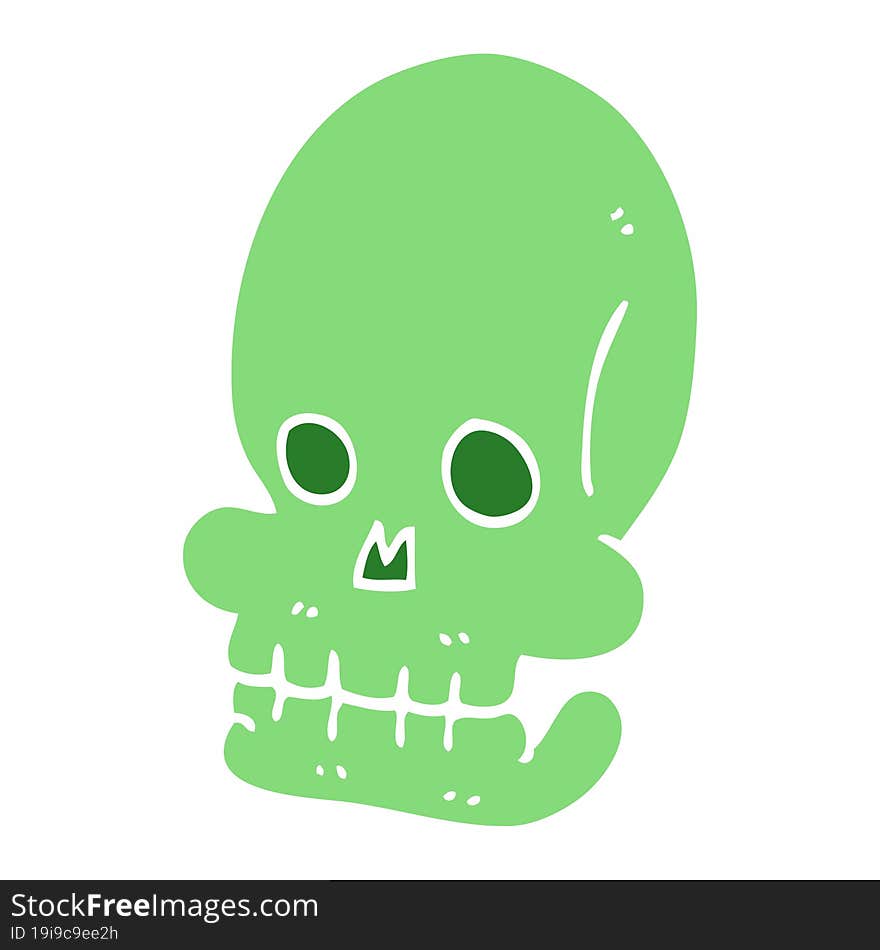 Cartoon Doodle Spooky Skull