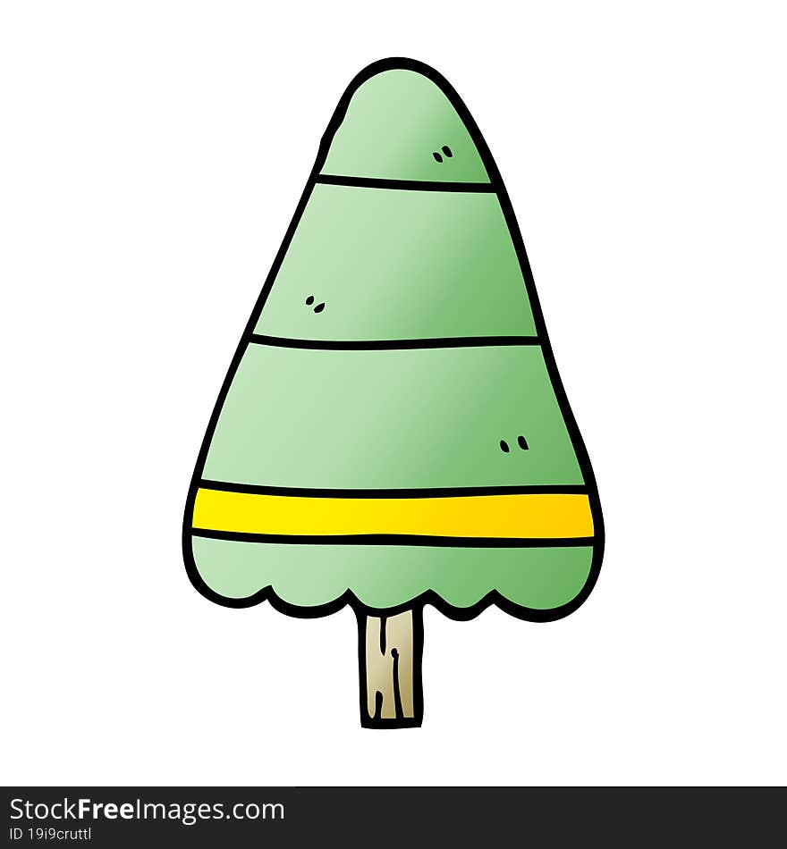 Cartoon Doodle Christmas Tree