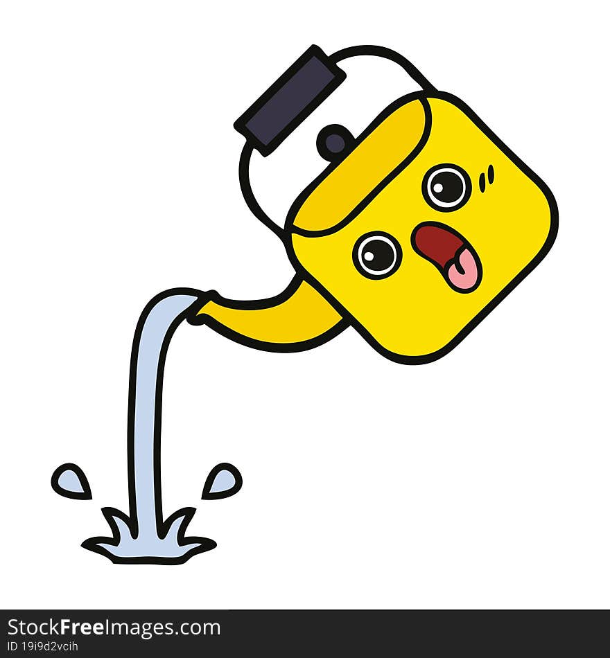 cute cartoon pouring kettle