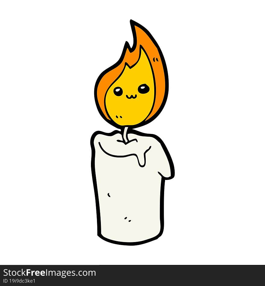 Cartoon Candle Character