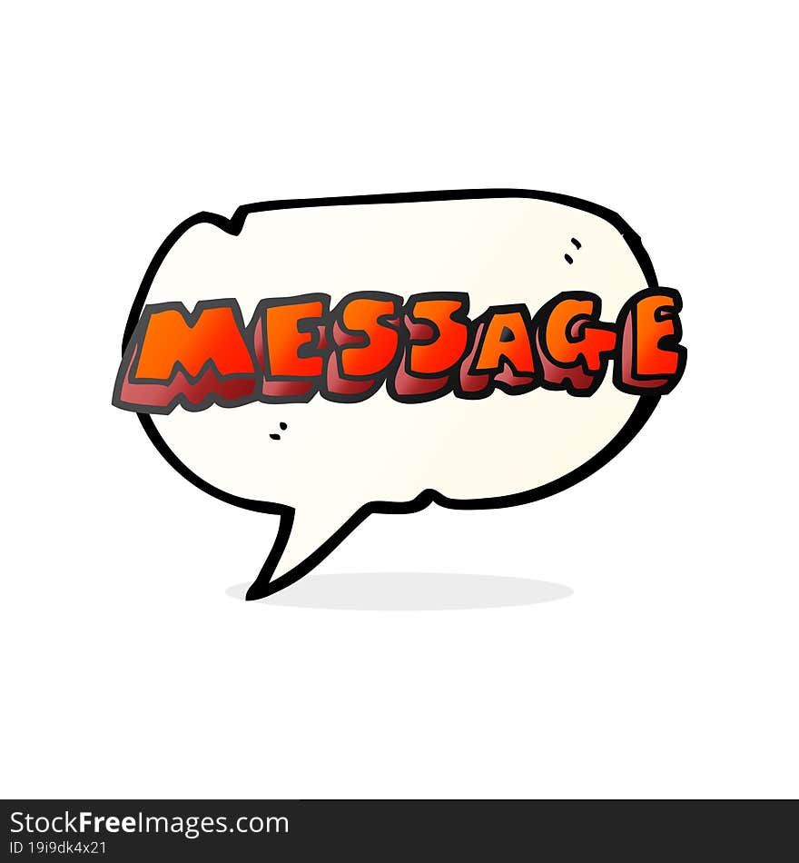 Speech Bubble Cartoon Message Text