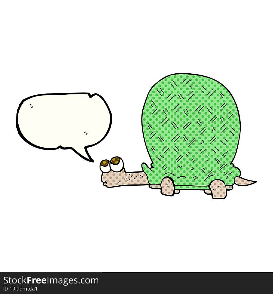 comic book speech bubble cartoon tortoise