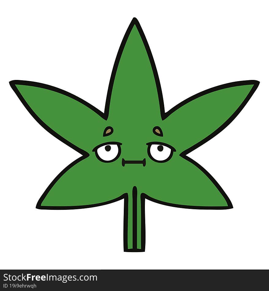 cute cartoon marijuana leaf