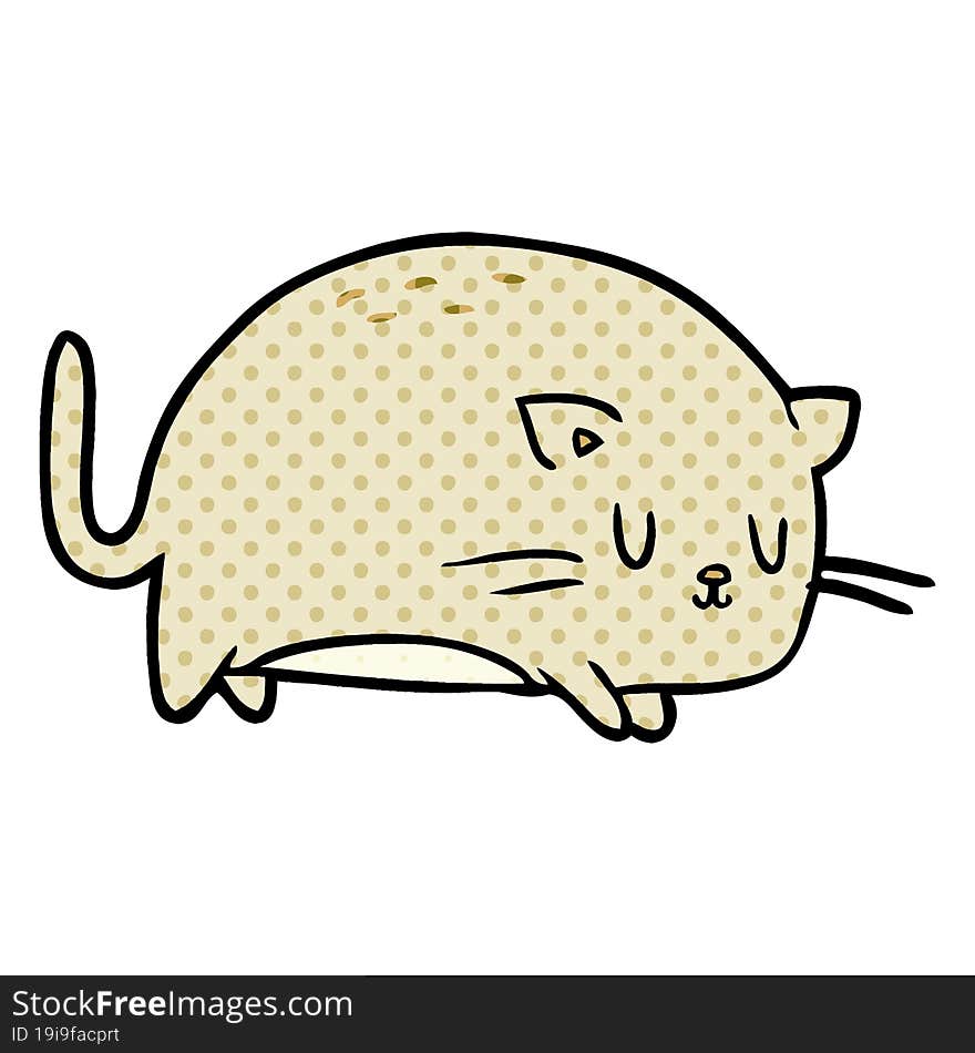 cute fat cartoon cat. cute fat cartoon cat